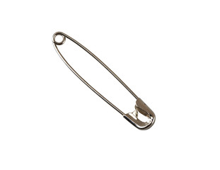  safety pin isolated on white background. ( clipping path )