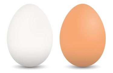Eier, braun, weiß