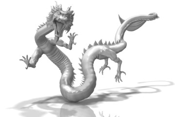 Obraz premium ガラスの龍（怒号）