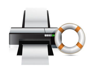 Obraz premium printer sos concept