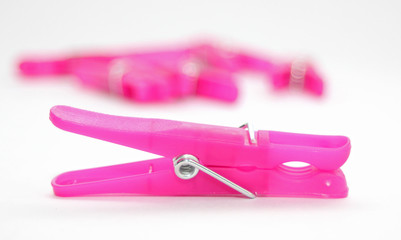 Plastic clothes pegs