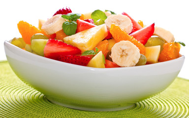 Fruit salad in the bowl