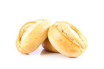 Bread on a white background. delicious buns  isolated on white