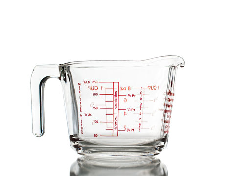 Measuring mug isolated