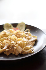 fettuccine with chicken and cream