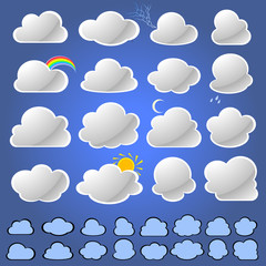 Natural Cloud Icons Collection