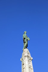 Unity memorial in Frankfurt with Clio, muse of history