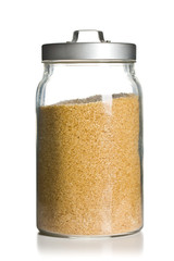 brown sugar in jar