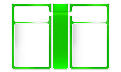 three frames  for text