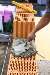 Bauarbeiter auf einer Baustelle