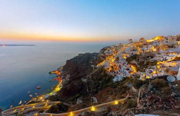Oia and Ammoudi after sunset