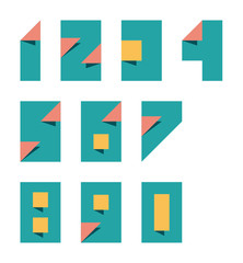 Paper crafting numbers set