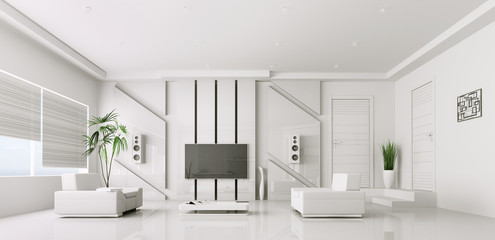 Fototapeta na wymiar Interior of modern living room 3d