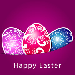 Beautiful Easter eggs illustration