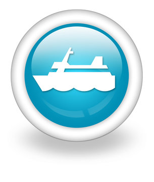 Light Blue Icon "Cruise Liner"