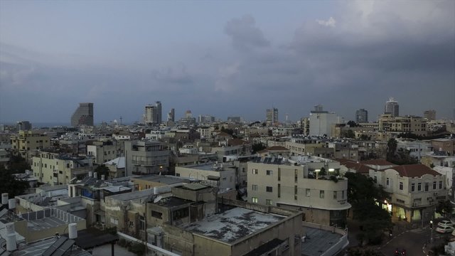 Tel Aviv city panoramic time lapse