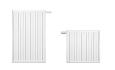 Radiator set isolated over a white background