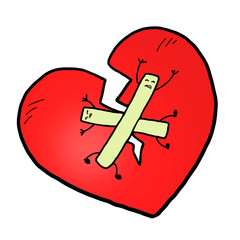 valentine cracked heart