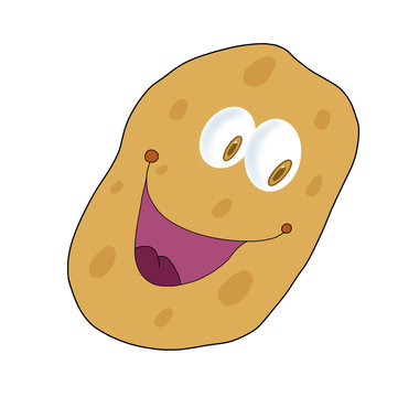 recommend clip art: Isolated smiling potato