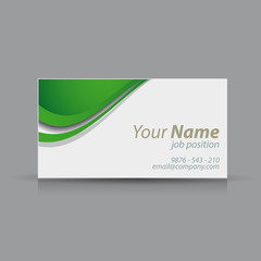 Green vector business card