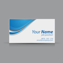 Blue vector business card