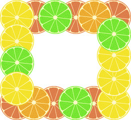 Lemon fruit, lime fruit, orange fruit. citrus background