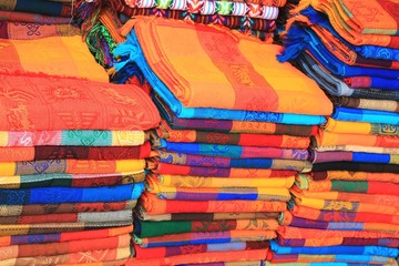 Woven fabric at a Mexican craft market