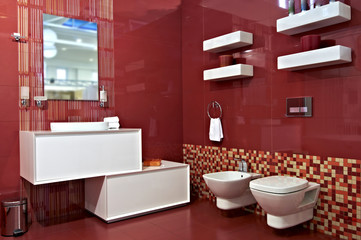 Naklejka na ściany i meble Contemporary bathroom interior
