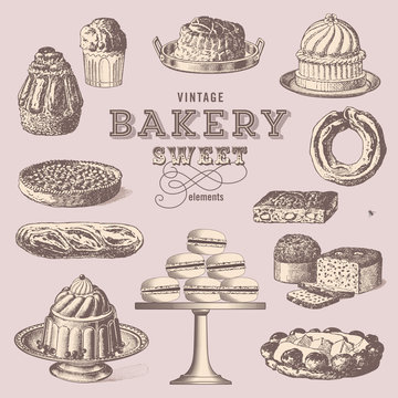 Vintage Bakery - Collection Of Sweet Treats