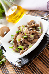 light salad of marinated honey agarics