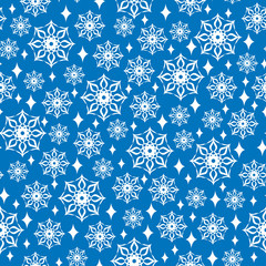 Snowflakes seamless pattern