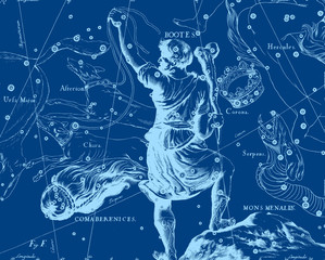 Constellation vintage map