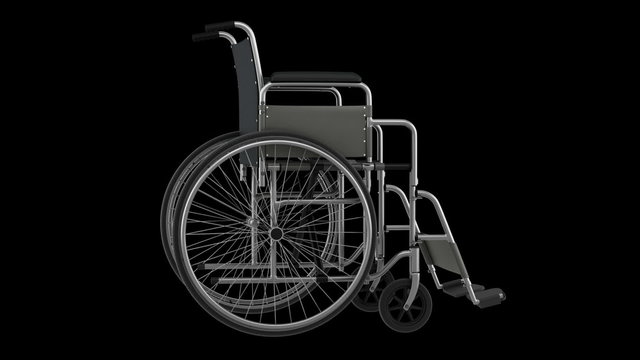 invalid chair loop rotate on black background