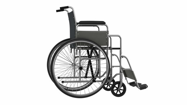 invalid chair loop rotate on white background