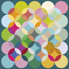 Vector print of round elements great colors