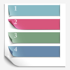 Paper design template for numbered paper banners