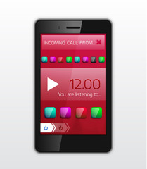 Mobile phone applications vector concept
