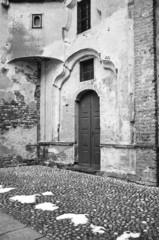 Obraz premium Old church detail Lomellina B&W image