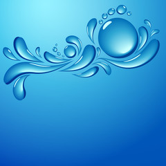 water splash wave vector background - 50847185
