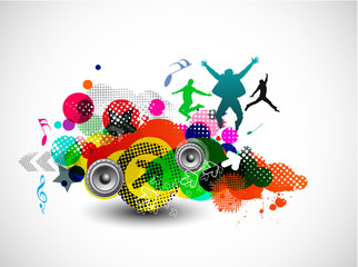 Abstract music dance background