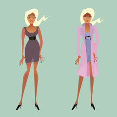 Cute fashion blonde girls