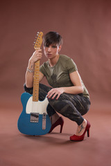 female guitar player