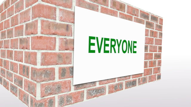 Animation of together everyone achieves more teamwork