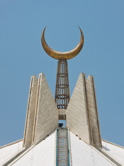 Crescent at Faisal Mosque, Islamabad, Pakistan