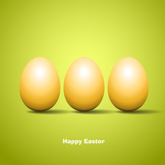 Happy easter - Three Funny chicken eggs  with legs