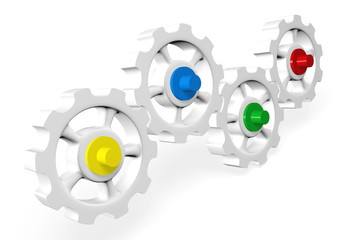 Buntes Zahnrad Konzept 8