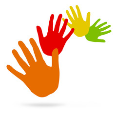 mani in movimento espressione di allegria