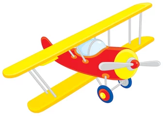 Abwaschbare Fototapete Flugzeuge, Ballon Spielzeugflugzeug