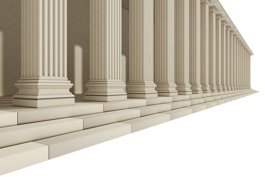 columns on a white background