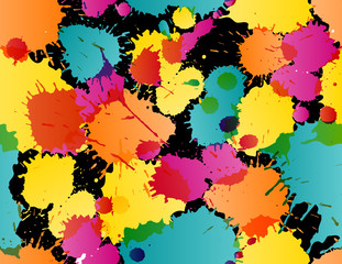 Colorful splatters pattern